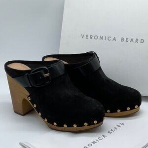 Veronica Beard Dacey Clog Black Suede